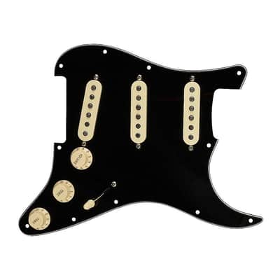 Fender Prewired Stratocaster Pickguard w/ Original '57/'62 Pickups (Black) image 3