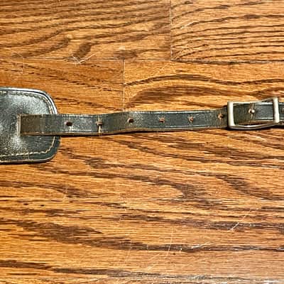 Vintage Fender Black Leather Guitar Strap Circa 1950's 1960's Strat-Tele Pre CBS image 9