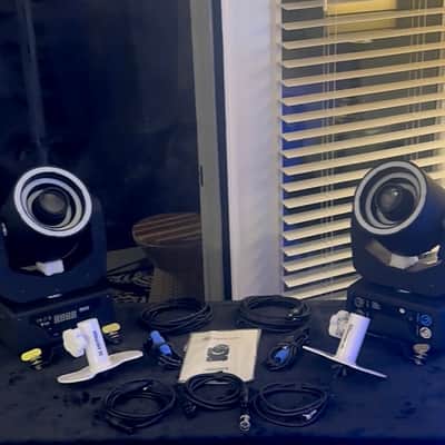 (Pair) Blizzard Hypno Spots + MYPROX tripod Adapters + (6) DMX Cables image 2
