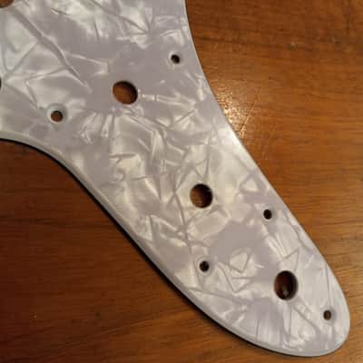 Off Brand Tele dual humbucker White Pearl 11 Hole Pickguard image 2