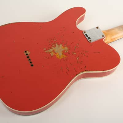 Fender Custom Shop Limited Edition 60 Telecaster Custom Heavy Relic Tahitian Coral over Chocolate 3-Color Sunburst CZ583582 image 7