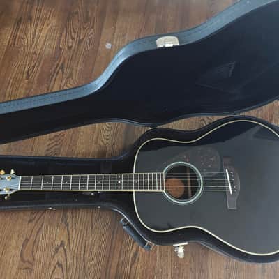Yamaha LL6 Jumbo Acoustic-Electric Guitar 2010s - Black image 1