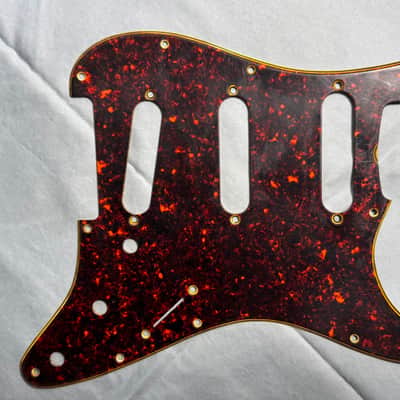 Fender Stratocaster Pickguard Celluloid Nitrate Relic Aged RI 63 . 64 , 60's - Red Tortoise image 11
