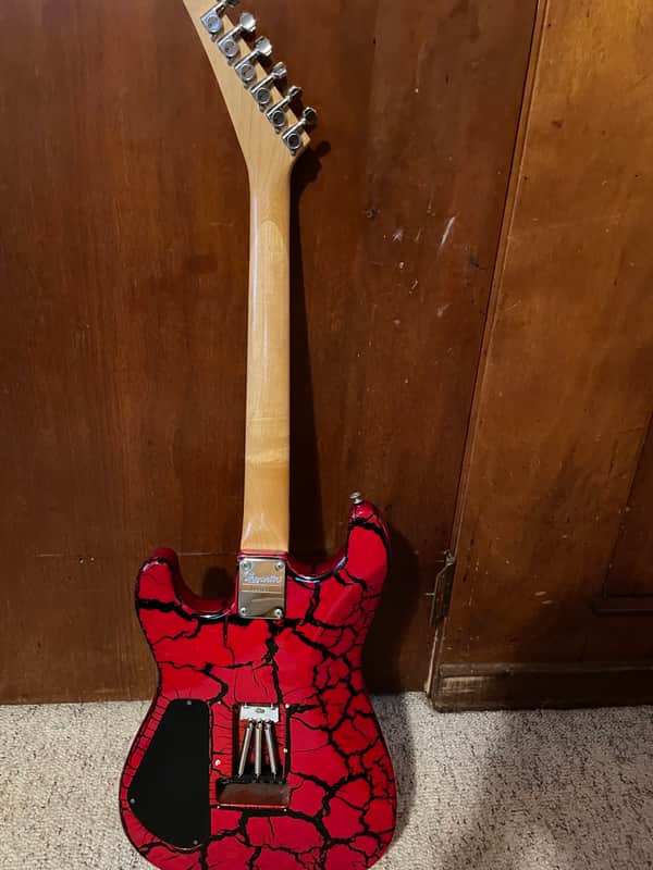 Charvel Charvette Late 80s/early 90s Red/Black crackle | Reverb