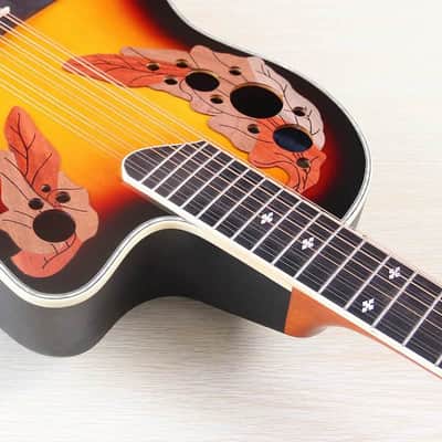 12 String Electric Acoustic Guitar, Laminated Spruce Top Body, Okoume Neck, 23 Frets Fingerboard image 4