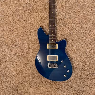 Reverend Kingbolt RA FM with Roasted Maple Neck 2010s - Blue Flame Maple image 2