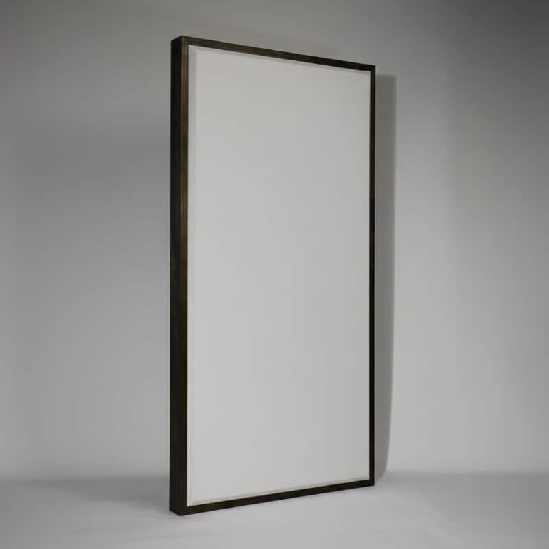 Custom Framed Acoustic Wall Panel | White Fabric & Walnut Wood Frame | Furniture-Quality Sound Absorbing Panel | Recording Studio, Home Studio, Mixing Room, Podcast Studio, Home Theater, Listening Room, Office & Vocal Booth | Made in USA image 1