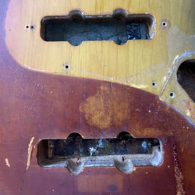 Fender Jazz Bass Body 1970 - Sunburst Vintage 100% Original! With Matching Neck Plate image 4