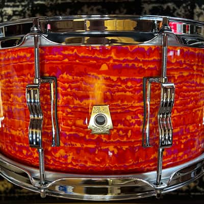 (MINT) Ludwig 6.5" x 14" Classic Maple Snare Drum - Mod Orange image 1