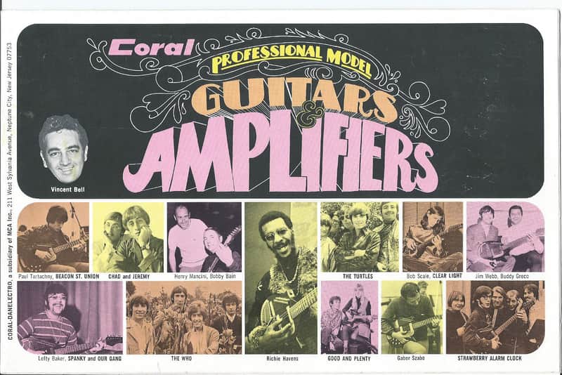 Vintage 1968 Danelectro Coral Catalog Brochure Guitars and Amplifiers Fold out image 1