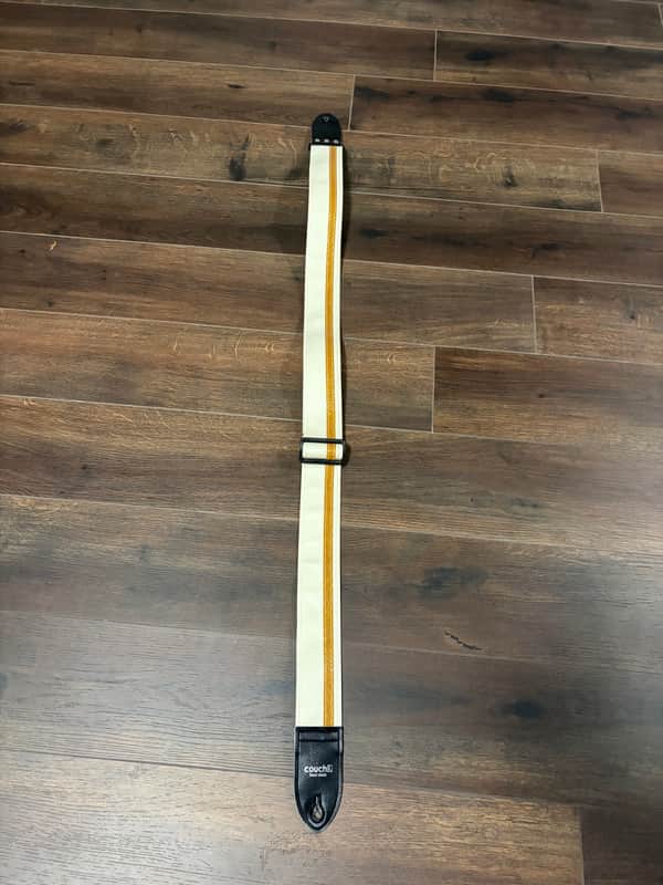 Couch Racer X White and Gold Guitar Strap 2025 image 1