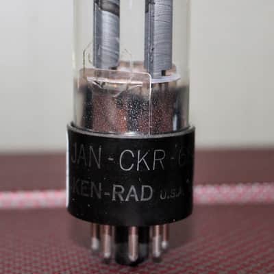 KEN-RAD JAN-CKR 6SL7GT VT-229 ROUND BLACK PLATE FOIL PAN GETTER TEST NOS VINTAGE 1940'S image 1