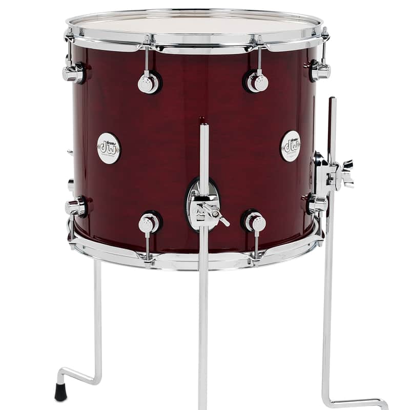 DW Design Series Cherry Stain Gloss 12 x 14" Floor Tom DDLG1214TTCS image 1