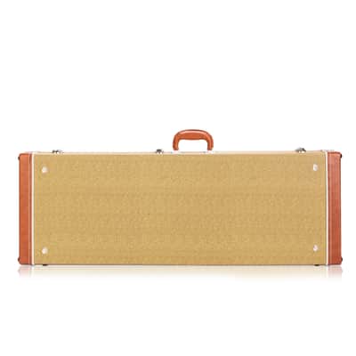 Portable Tweed Hard-Shell Case for Electric Bass Guitar | Locking Hardshell, Plush Lined image 1