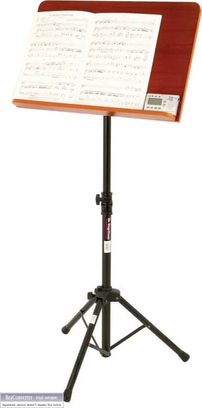 Immagine Music Stand w/ Wide Rosewood Bookplate - 1