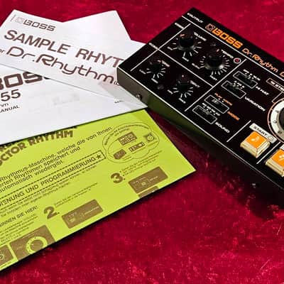 Boss Dr. Rhythm DR-55 Drum Machine Sequenzer RARE w/ Midi & Midiclock TOP