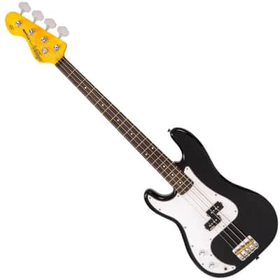 Vintage V4 Reissued Bass Left Hand - Boulevard Black LV4BB) image 2