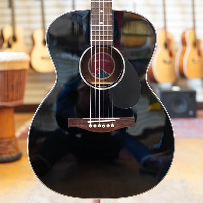 Eastman PCH2-OM-BK Thermo-Cured Orchestra Model Acoustic Guitar Black w/Padded Gig Bag image 1