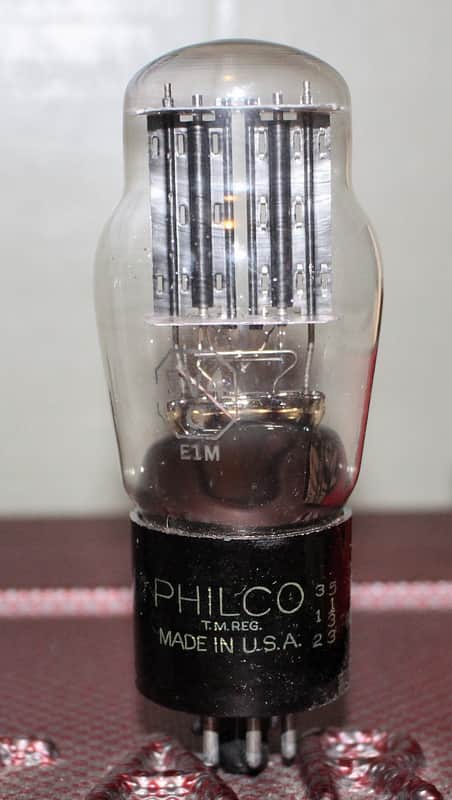 SYLVANIA 5V4G GZ32 ST BOTTLE BLACK PLATE D GETTER VINTAGE 1951 FOR PHILCO image 1