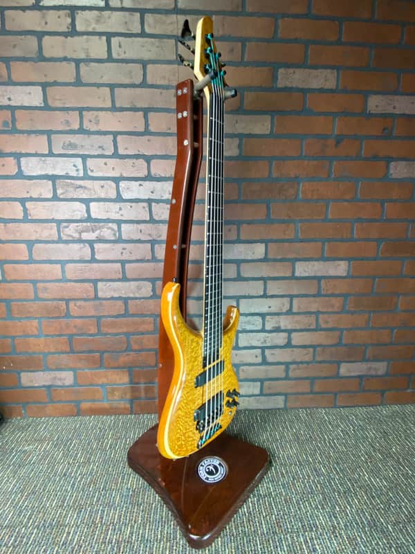 Alembic Orion 5-String SHORT SCALE, Lacewood with Blackened Brass Hardware image 1