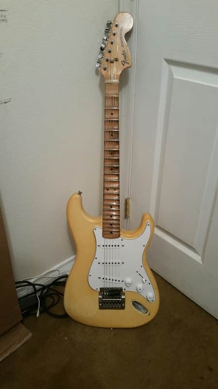 1977 Fender Stratocaster ,  Olympic White , Scalloped Neck Yngwie Malmsteen Duck Strat project image 1