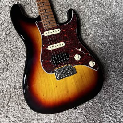 Jet Guitars JS-400 JS400 SB, HSS Ceramic pickups, solid basswood body, 22 frets roasted maple neck, 2 point tremolo Free Setup image 5