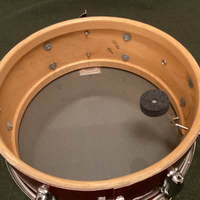Slingerland No. 161 Deluxe Student Model 5.5x14" 6-Lug Snare Drum with Stick-Saver Hoops 1964 - Red Sparkle image 12