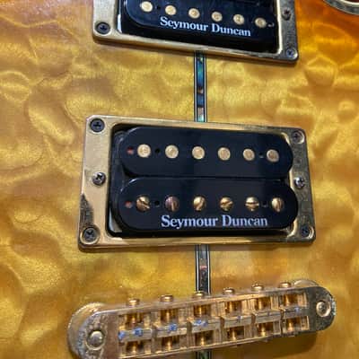 Minarik Manta Super Custom - Amber Sunburst  70-80s - Quilted Maple - Sunburst/ Amber (with original G&C Case) image 7