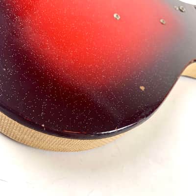 Silvertone 1457 with Case Amp W Tremelo 1964 - 1967 - Red Burst 2 pickup image 21