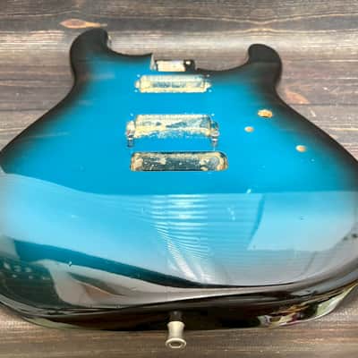 1984 FERNANDES FST-115 HH Stratocaster Type Alder Body Blue Black Sunburst Japan image 8