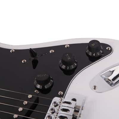 Glarry GST Electric Guitar White w/ 20W Amplifier image 5