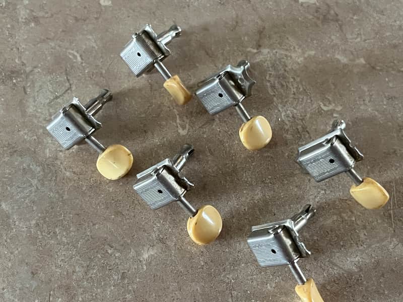1964 1965 1966 set Fender Musicmaster Duo Sonic Mustang guitar tuners tuning pegs image 1
