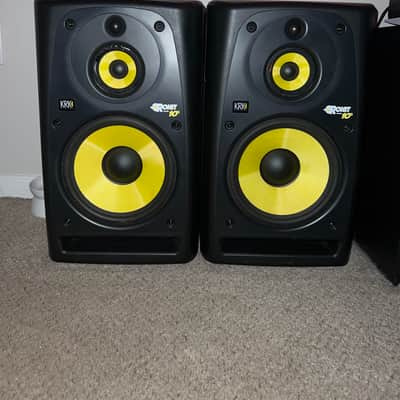 KRK RP10-3 Rokit 3-Way 10" Active Studio Monitors (Pair) 2011 - 2018 - Black image 1