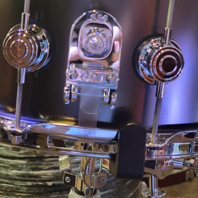 DW Collector's Series Metal Snare Drum - 6.5 x 14-inch - Satin Black Over Brass image 3