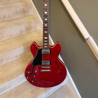 Left handed lefty Gibson Memphis '63 ES-335 Block 2015 - Sixties Cherry VOS image 19