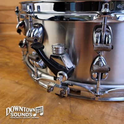 1998 Ayotte x Keplinger 5.5" x 14" Stainless Steel Snare - Pearl Super Hoops, OG Wood Hoops + Lug Fittings image 5