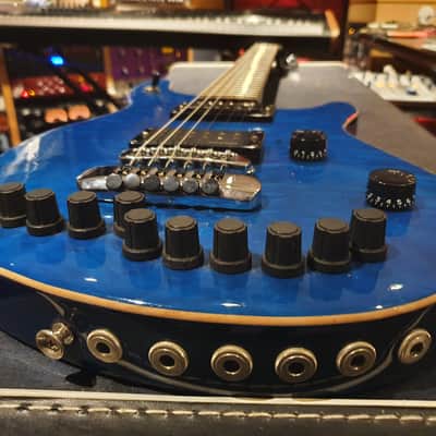 Crazy RARE Washburn USA Custom Shop AAA Quilt 10 Top Artist Guitar! 7 pickups & inputs! PRS style! image 3