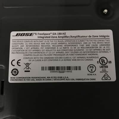 Bose Professional FreeSpace IZA 190-HZ Integrated Zone Amplifier #2216 - DEMO image 7