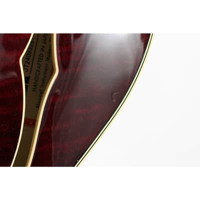 Gretsch Guitars G6659TFM Players Edition Broadkaster Jr. Center Block Bigsby Semi-Hollow Electric Guitar Regular Dark Cherry Stain image 6