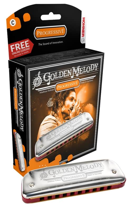 Hohner 542BL-GS Progressive Series Golden Melody Harmonica - Key of G# image 1
