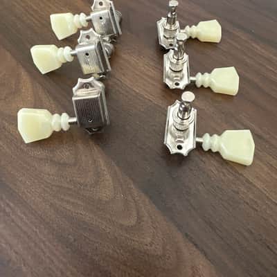 Kluson Deluxe Single Line Double Ring Nickel Tuning Machines 3+3 SD90SLN DRSL 1 image 1