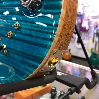 2025 PRS Modern Eagle V 10 Top Electric, Carrol Blue with Hardshell Case image 13