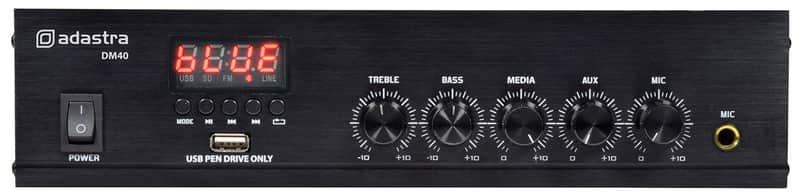 Adastra DM40 Digital 100V Mixer-Amp 40W image 1