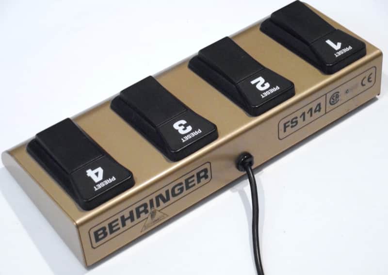 Behringer Model FS114 MIDI Controller Footswitch Circa 2000-2010 Gold  Colored Anodized Finish image 1