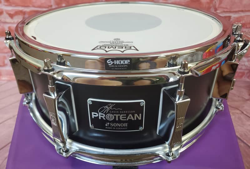 Sonor Gavin Harrison 12x5 Protean Black Lacquer Premium Snare Drum | World Ship | Authorized Dealer image 1