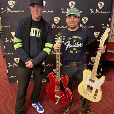 Signed by Joe Bonamassa-Fender American Performer Telecaster Hum with Maple Fretboard 2018 - Present - Vintage White image 8