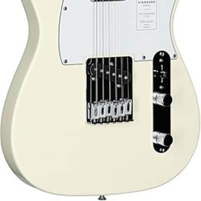 Fender Standard Telecaster Electric Guitar. Laurel Fingerboard, White Pickguard, Olympic White image 5