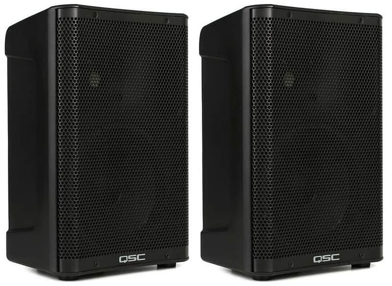 QSC CP8 Pair 8-Inch Compact Powered Loudspeaker (Two Speakers) image 1