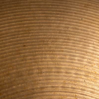 1970s Zildjian 18" A Thin Stamp Ride Cymbal 2208g image 4
