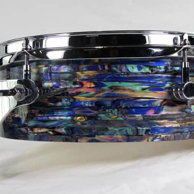 Click Custom 10ply Maple 4x12 Pancake Tom Tom Japanese Rainbow Abalone image 4